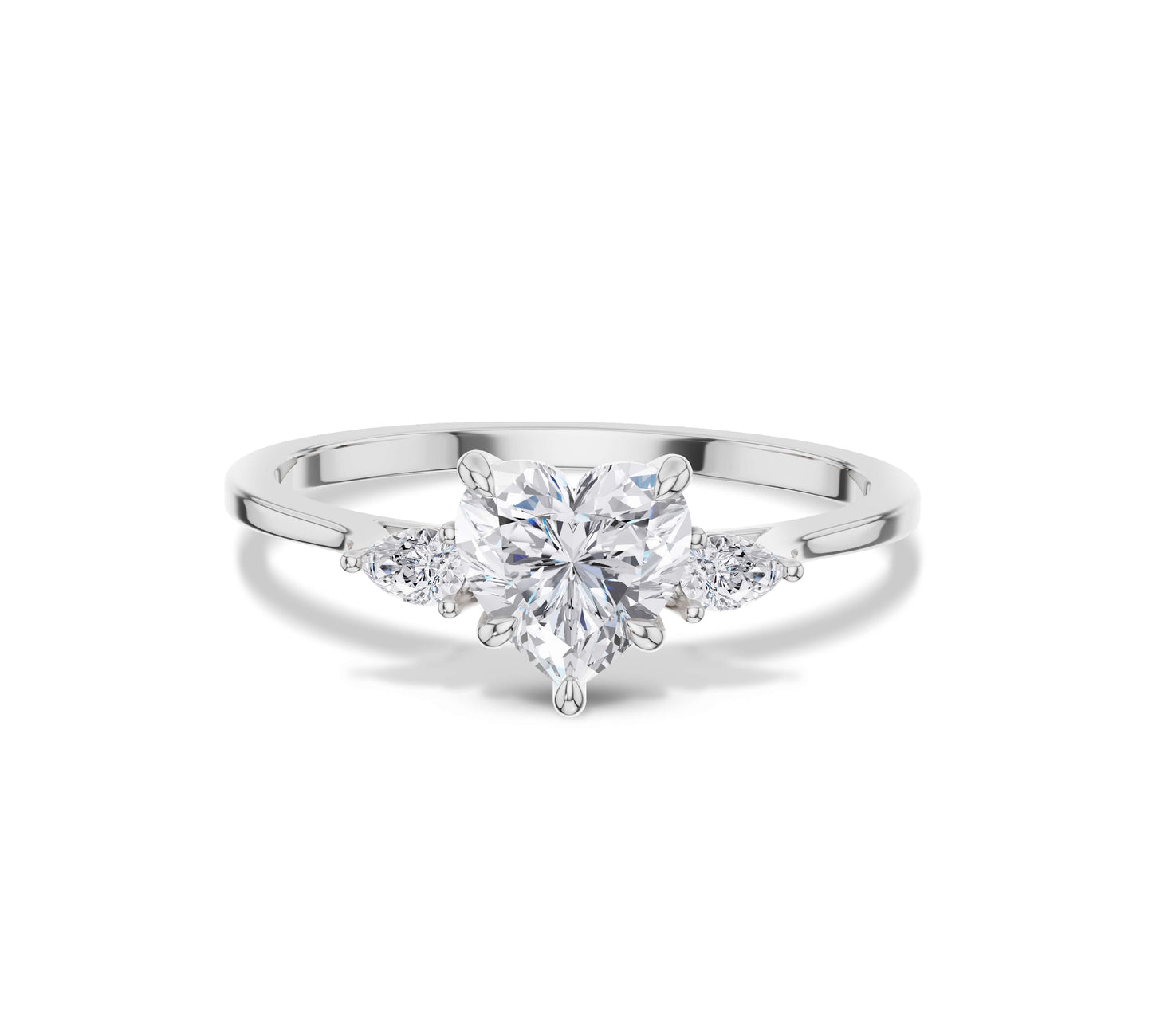 three diamond engagement ring