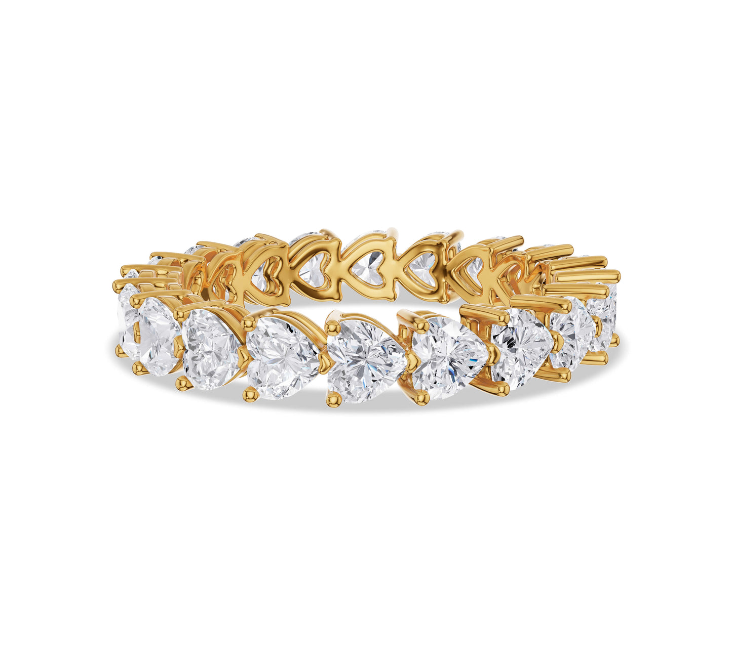 heart shaped diamond band
