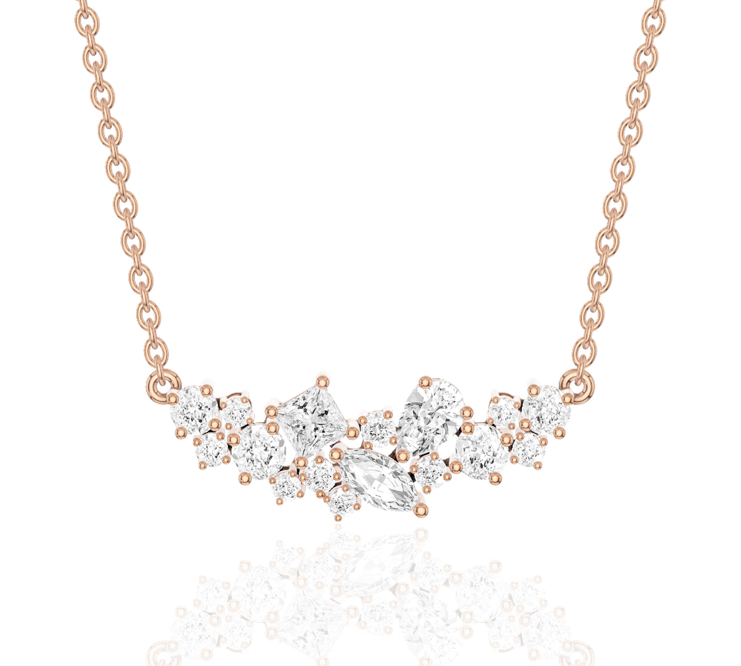 Close-up of a yellow gold necklace