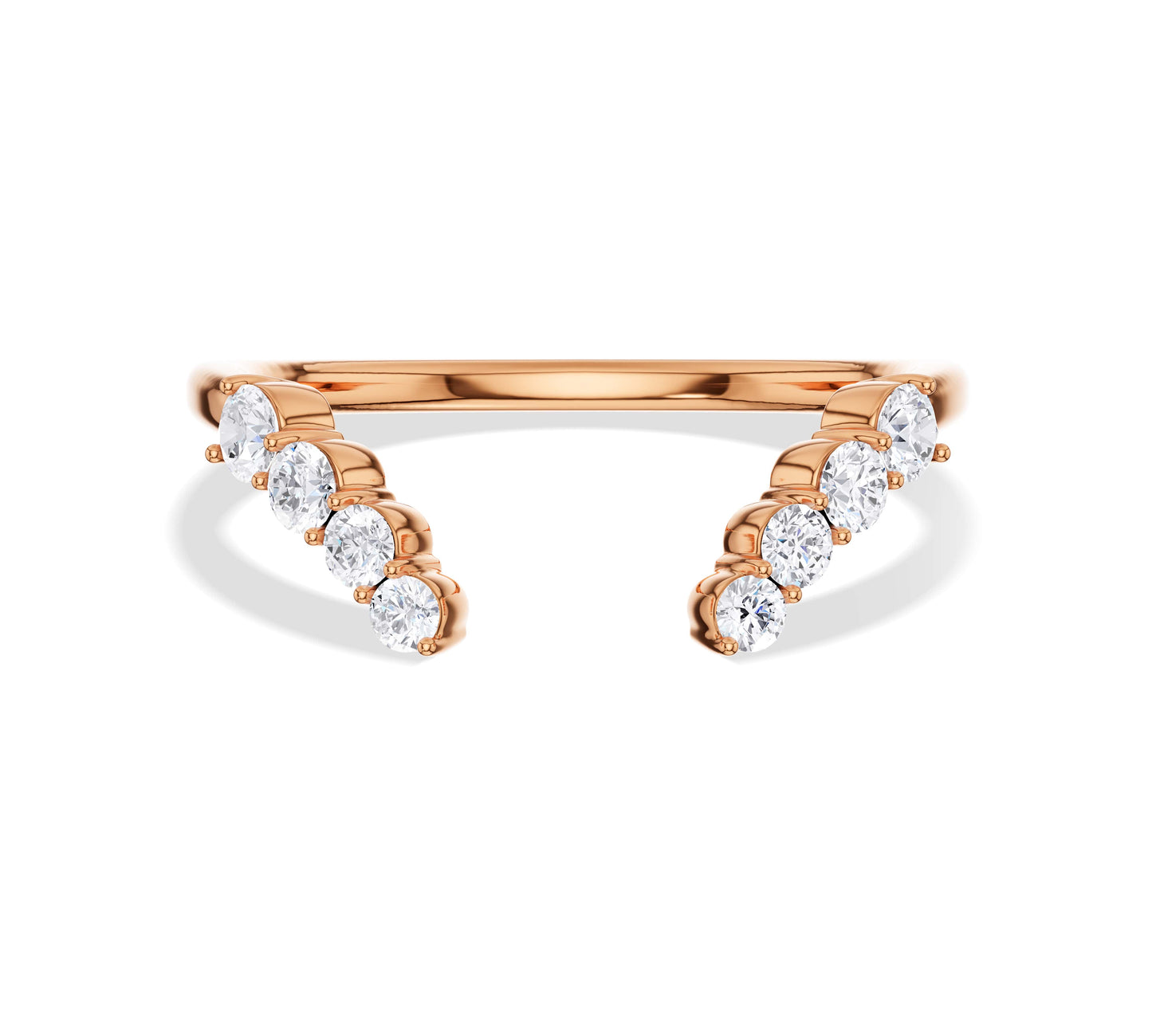 14k rose gold open wedding band
