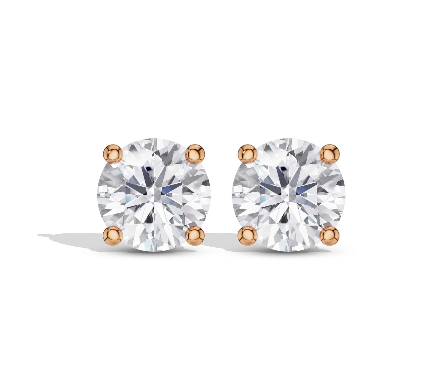 Classic round gold earrings