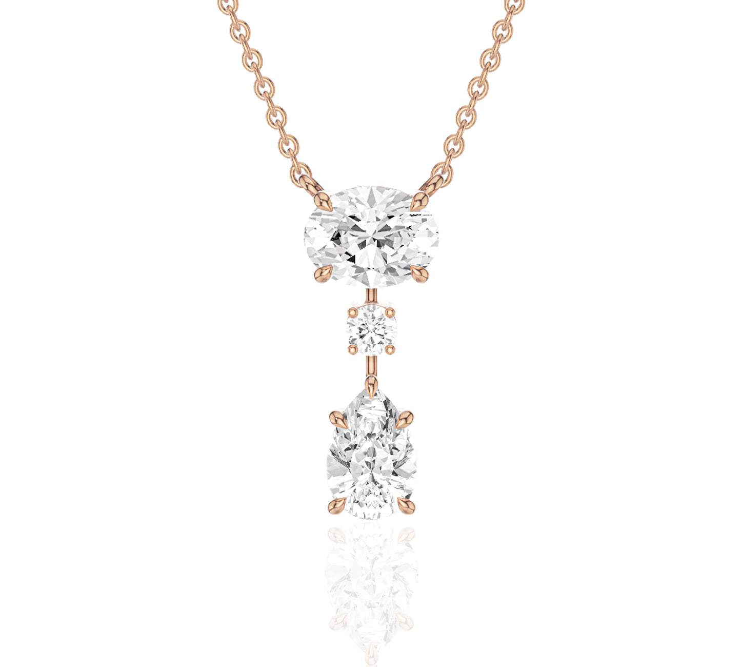 Elegant yellow gold diamond pendant