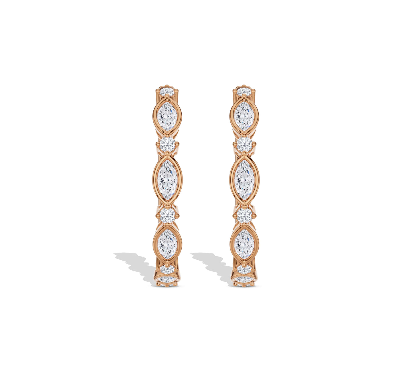diamond loop earrings