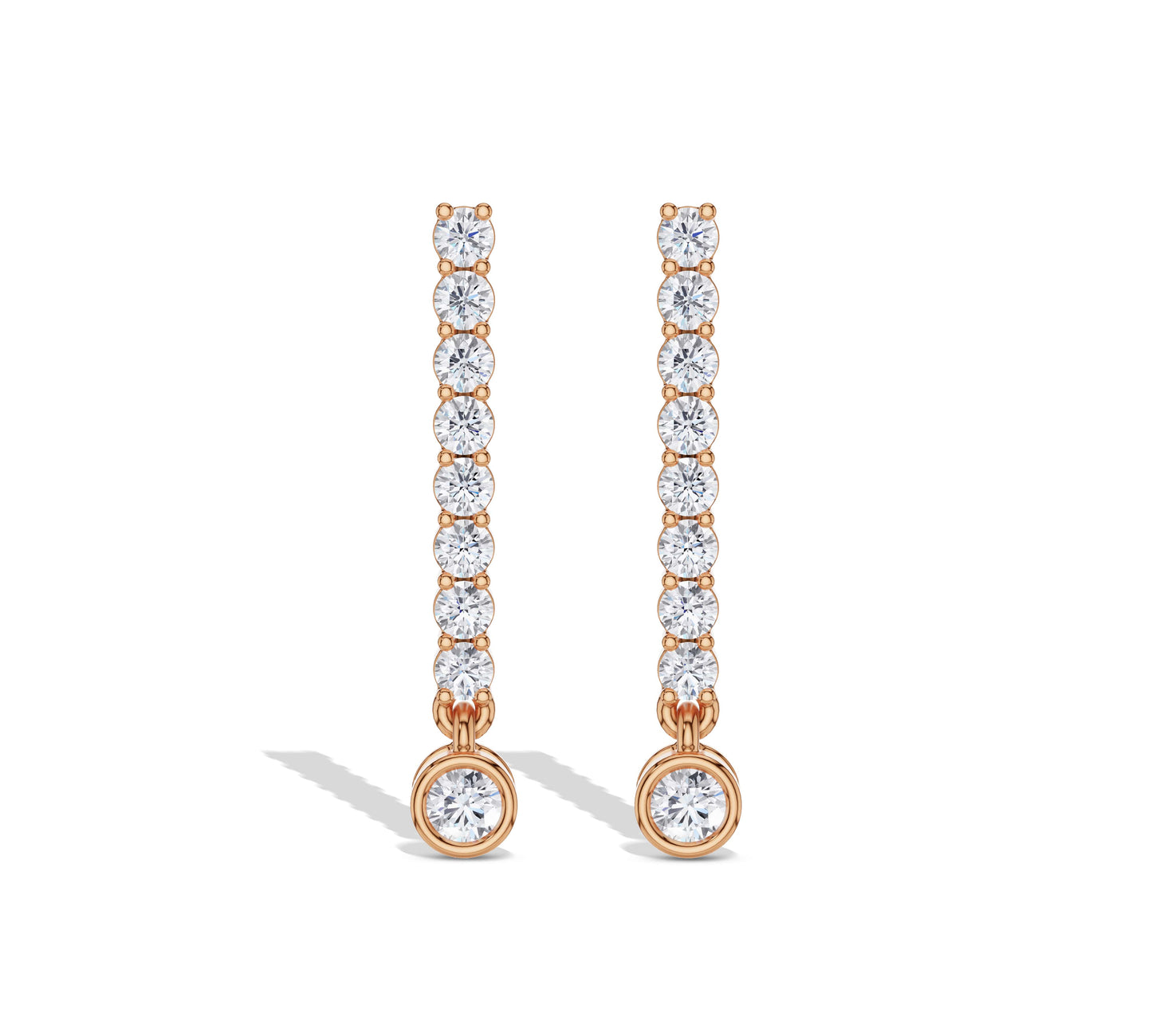 line diamond earrings