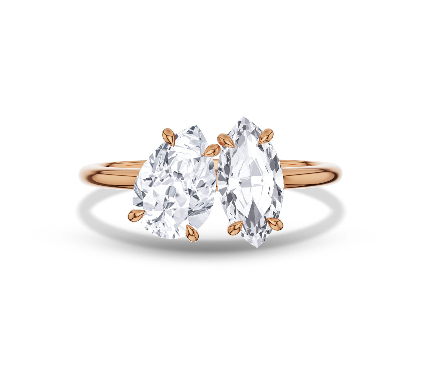 pear and marquise diamond engagement ring