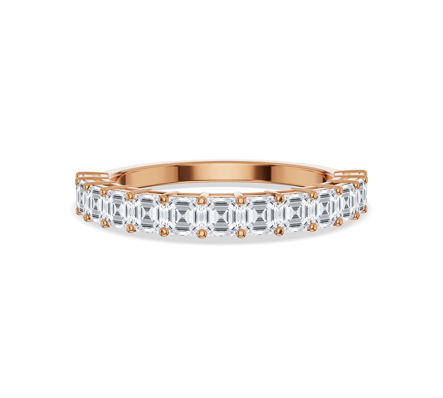 asscher cut anniversary band