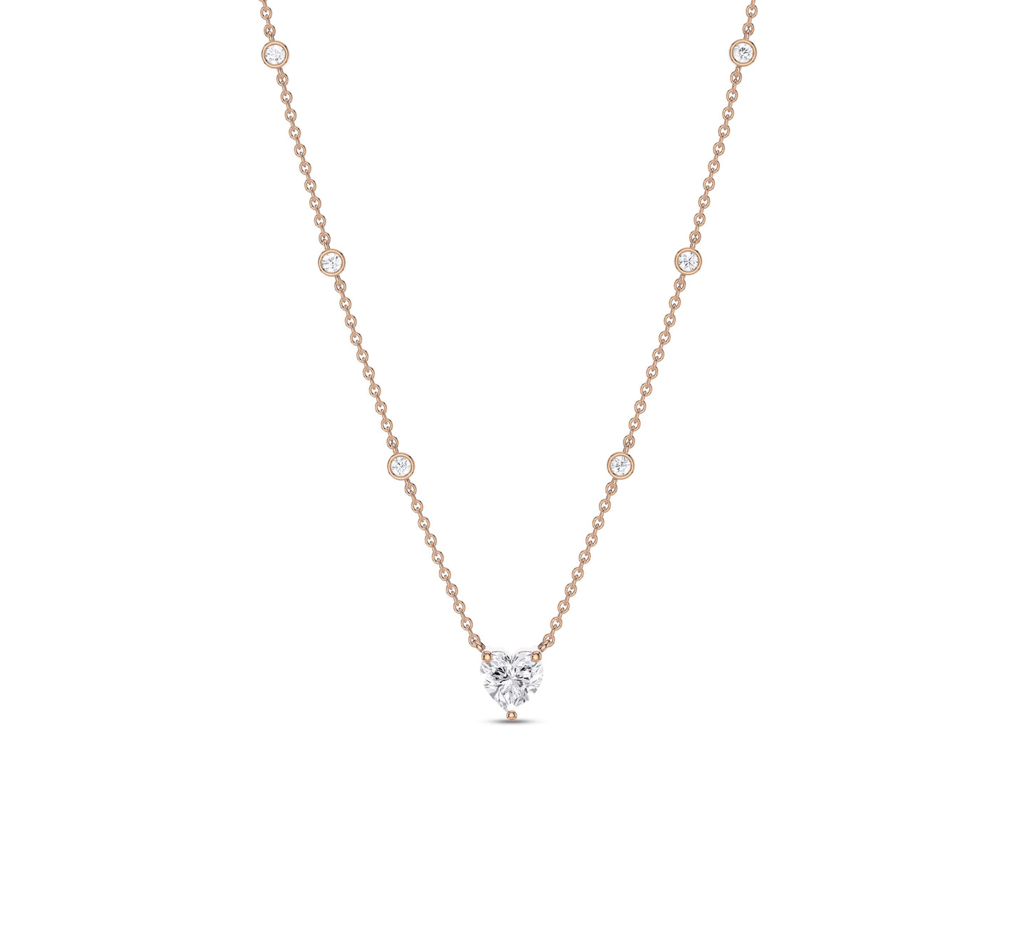 rose gold diamond necklace pendant