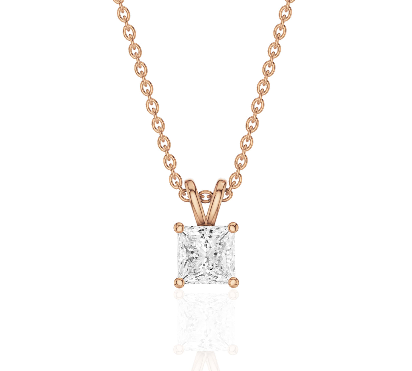 princess cut necklace