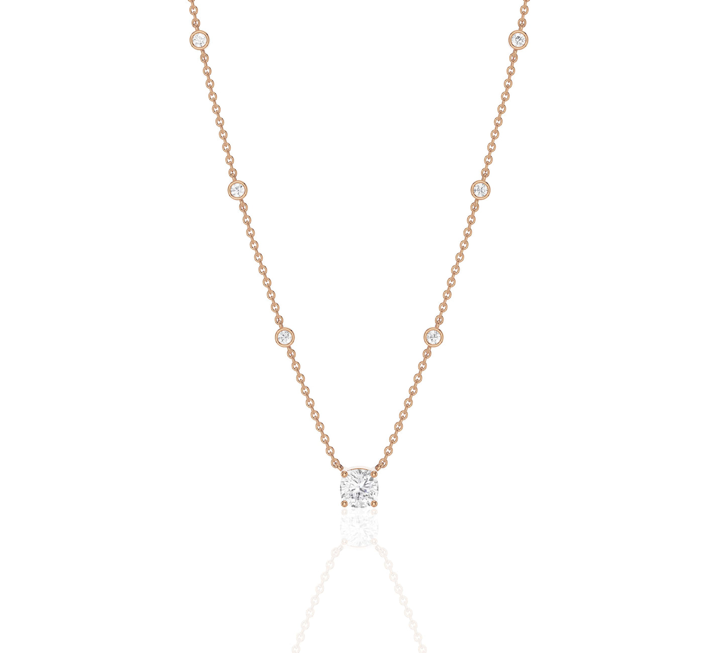 rose gold diamond necklace pendant