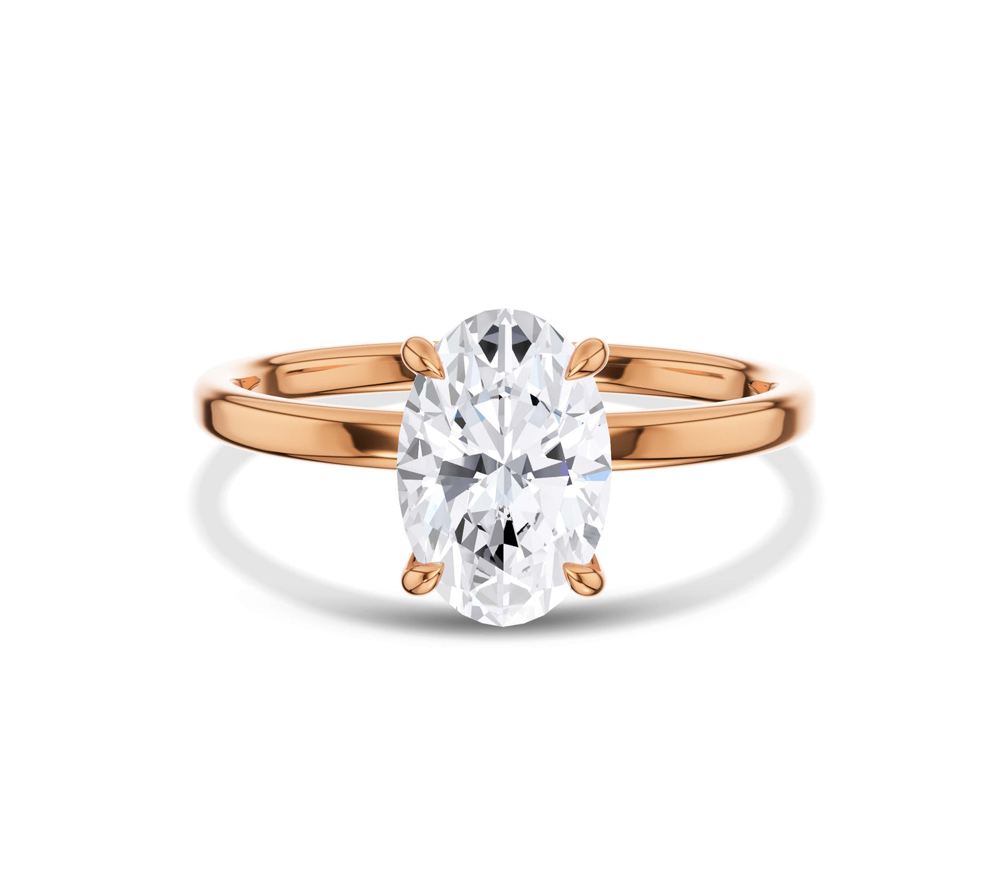 Sparkling oval cut engagement ring