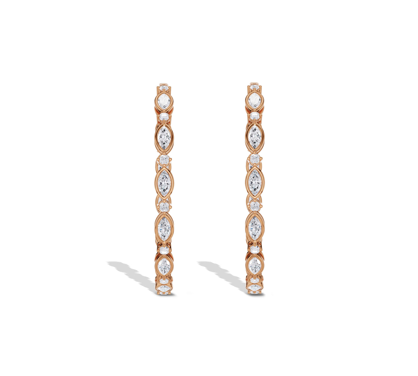 small diamond hoop earrings