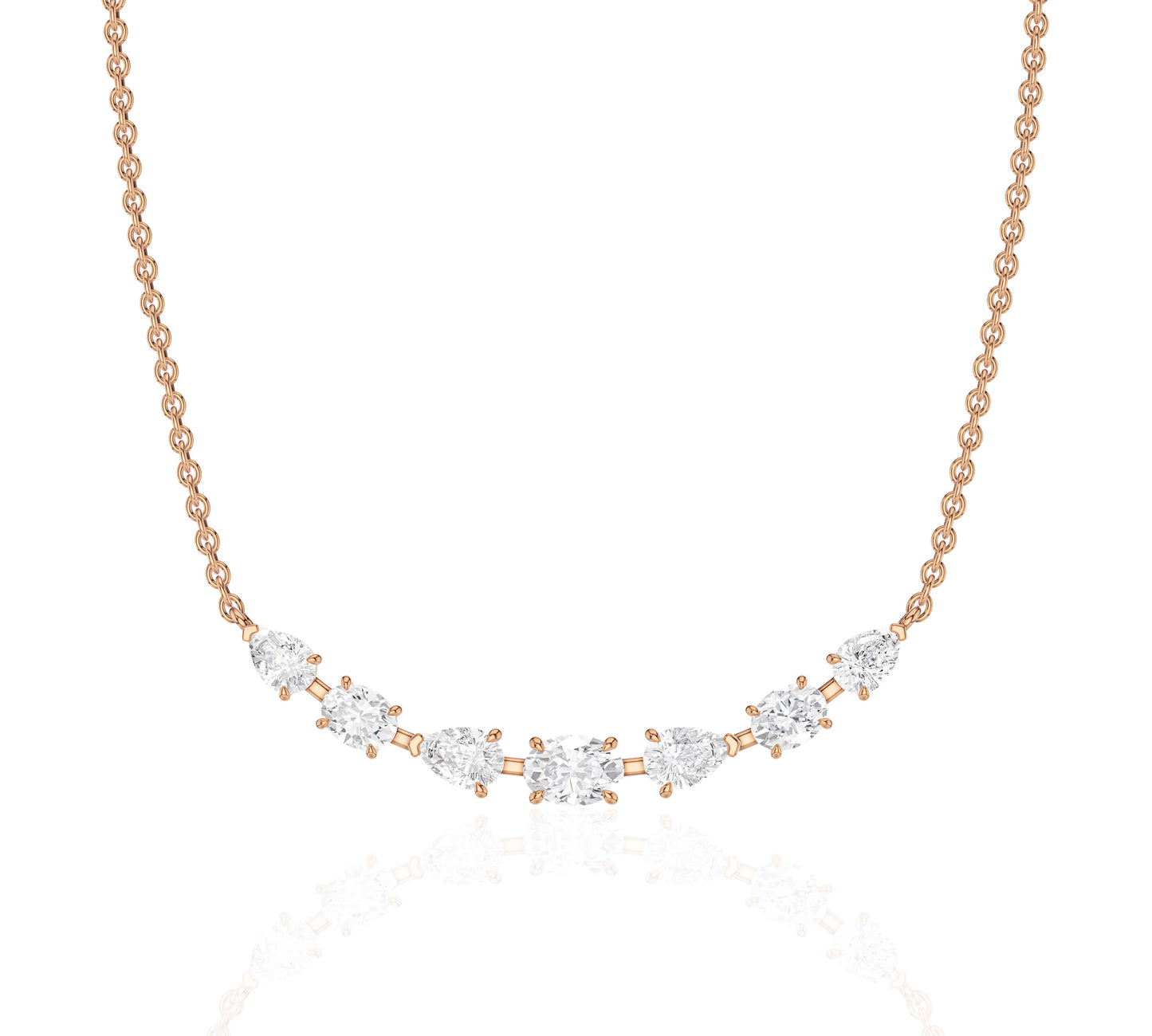 bar necklace with diamond