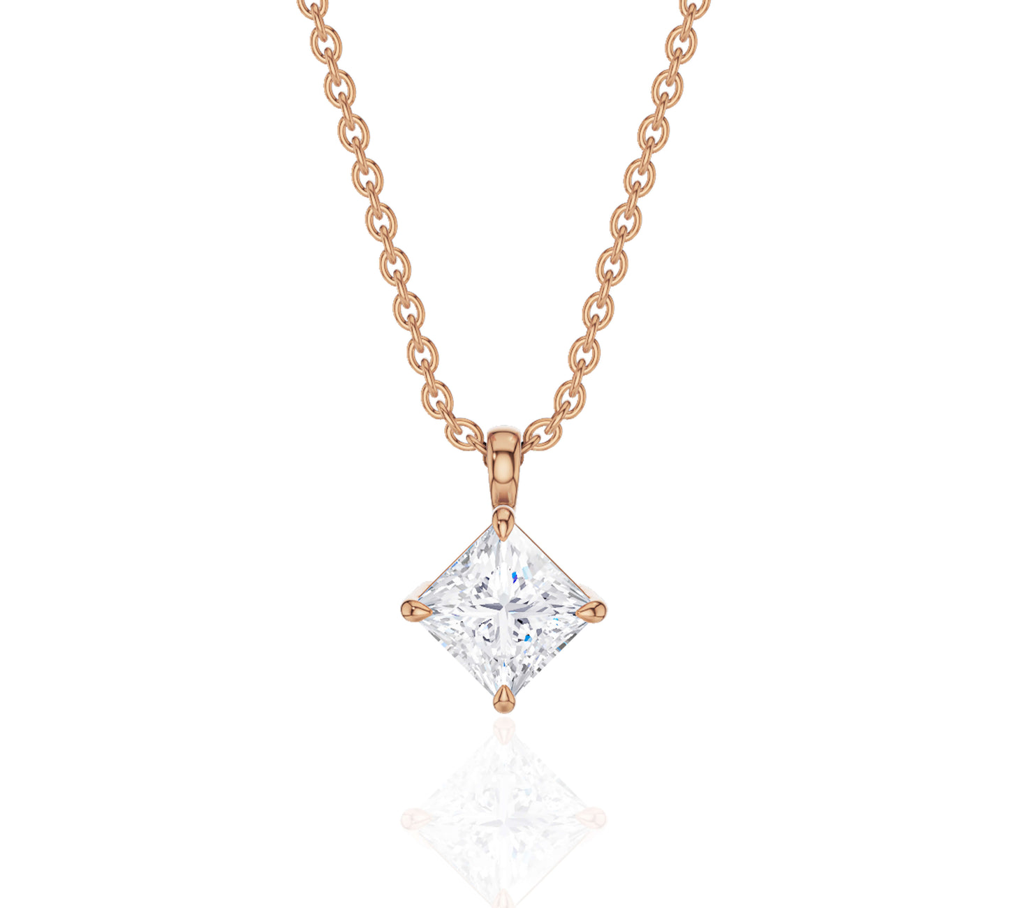 solitaire diamond necklace