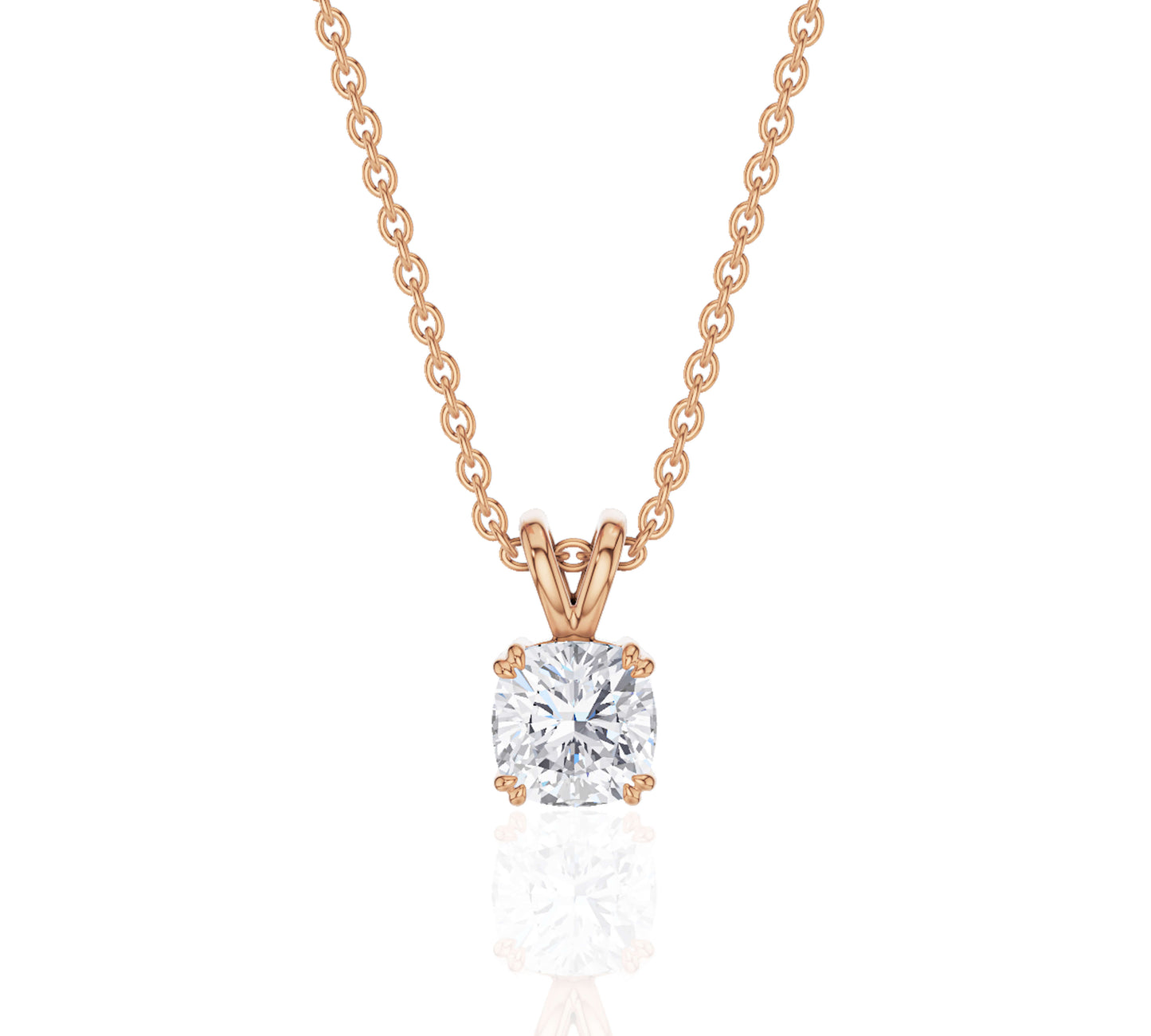 rose gold diamond necklace for women