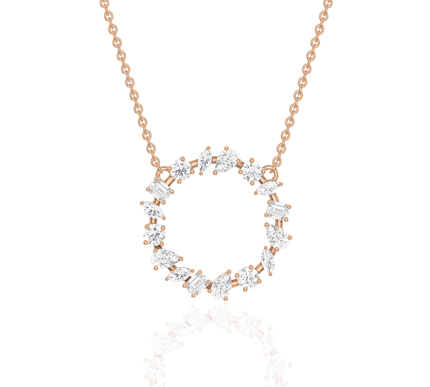 gold circle necklace