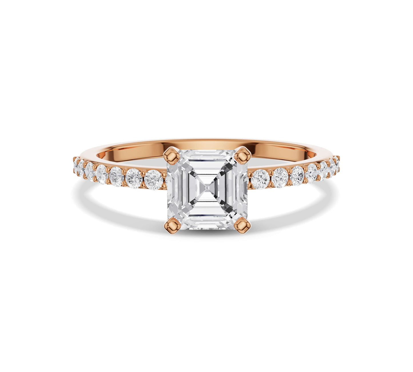 engagement ring with pave