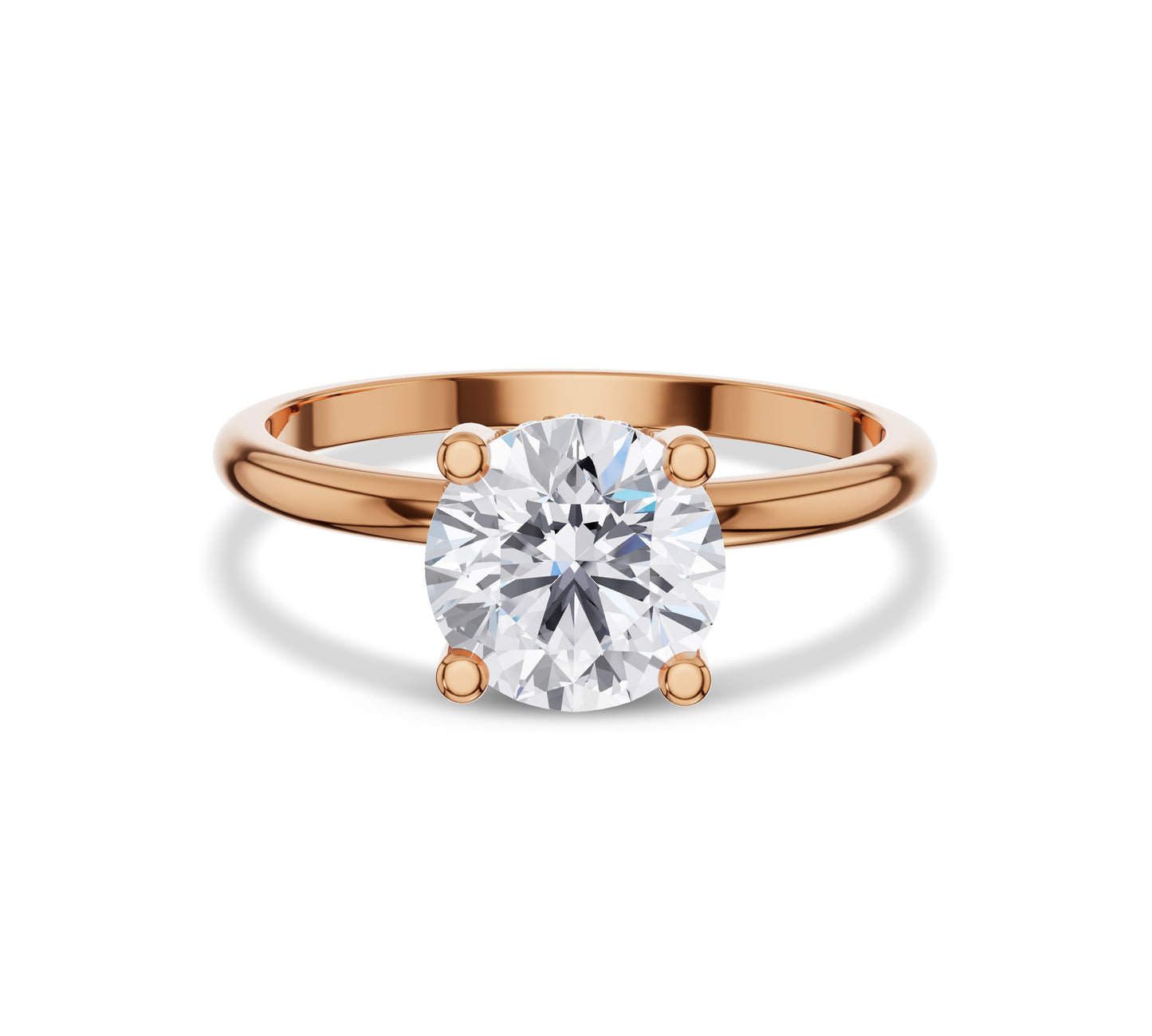 Lab Grown Diamond Hidden Halo Engagement Ring