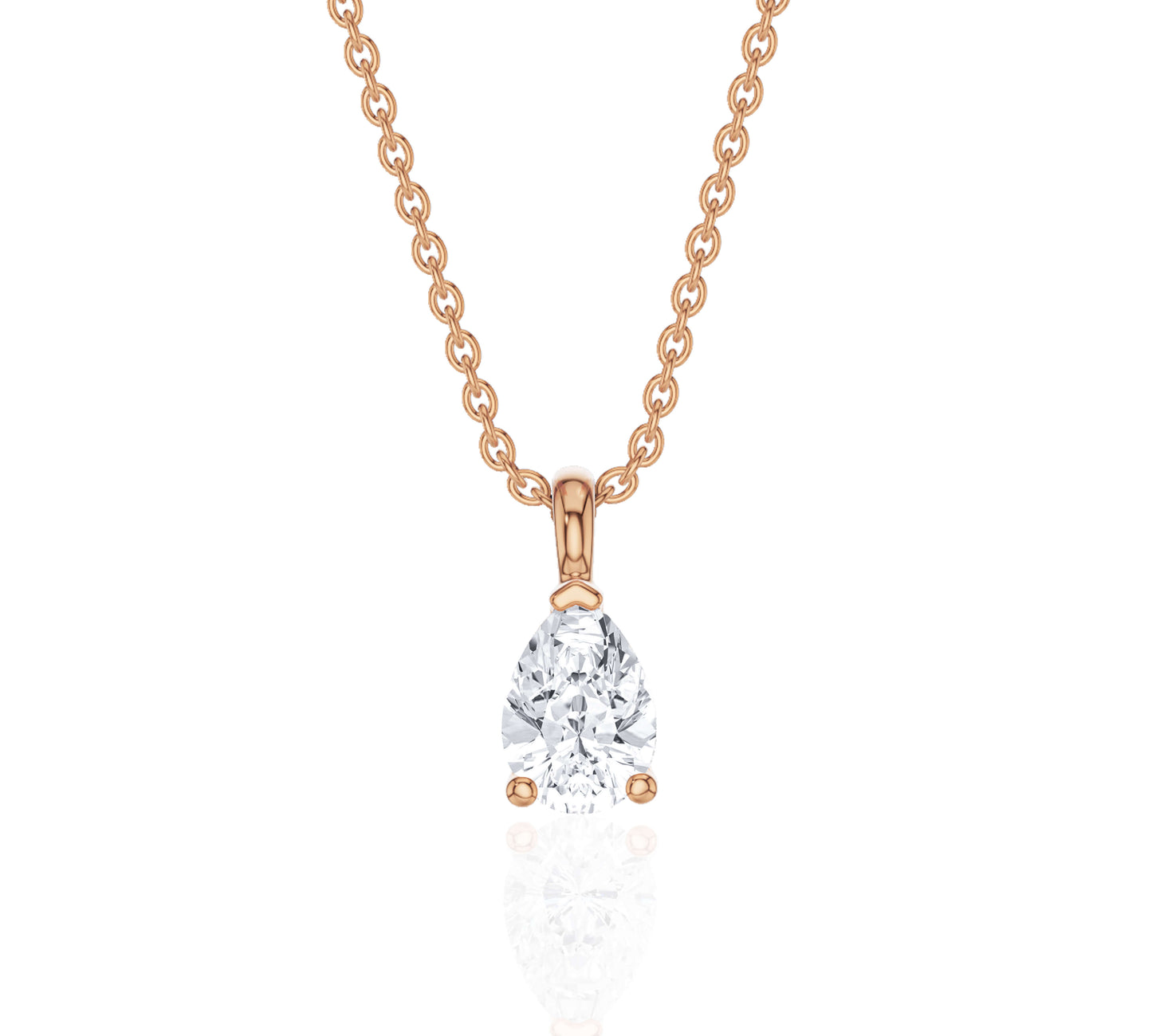 pear necklace simple diamond
