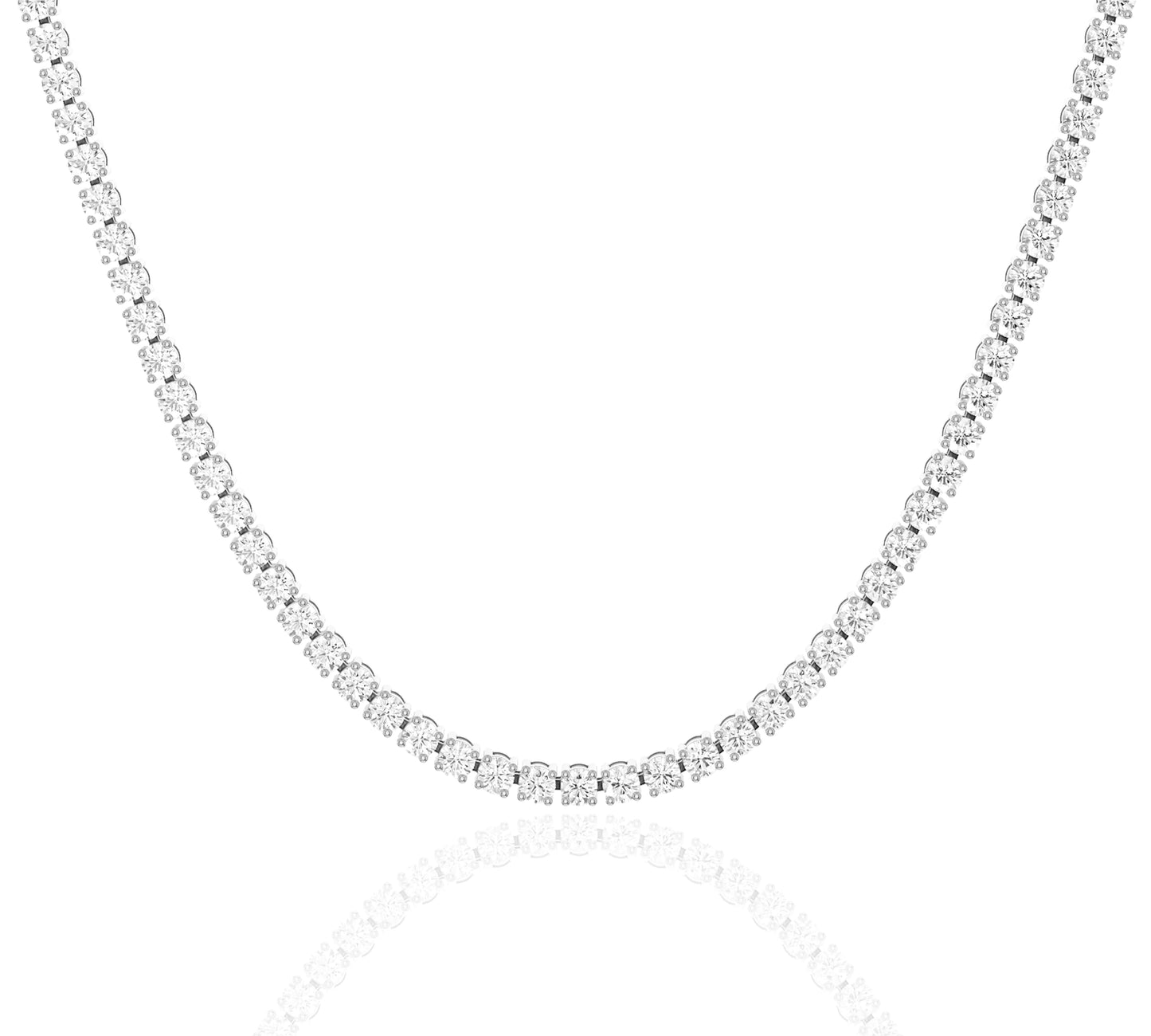 white gold diamond tennis necklace