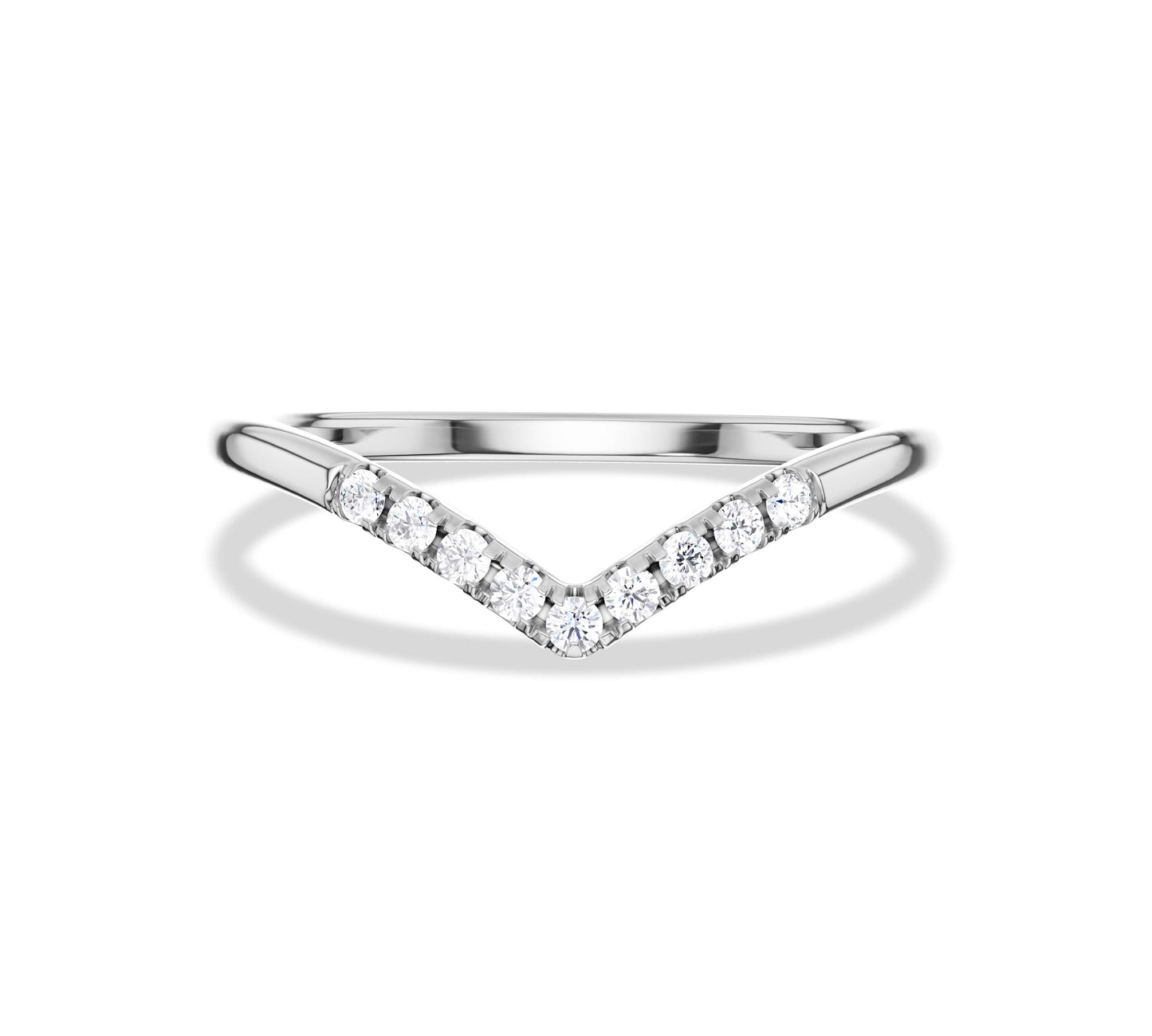 white gold stacked wedding rings