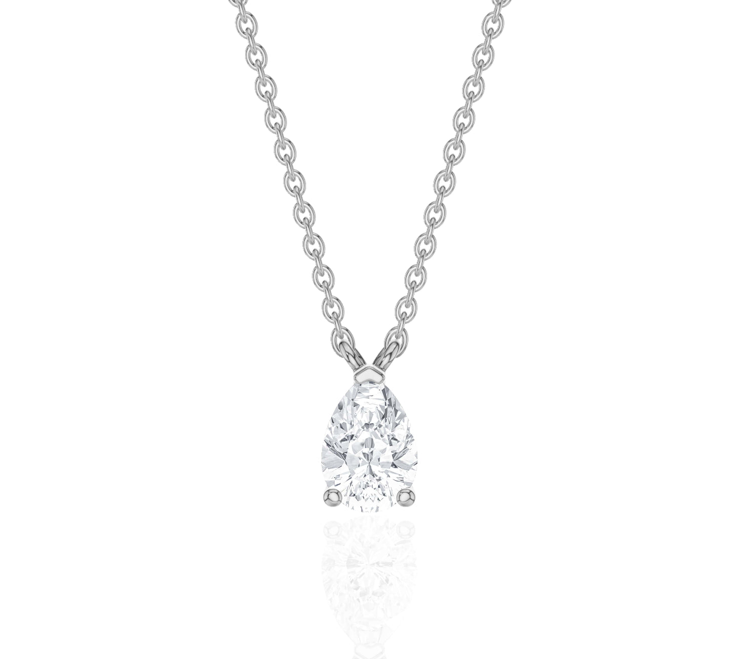 solitaire necklace white gold