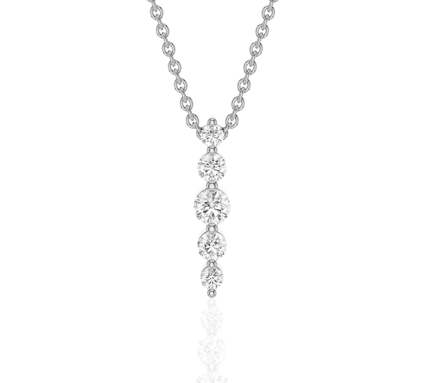 diamond bar necklace white gold
