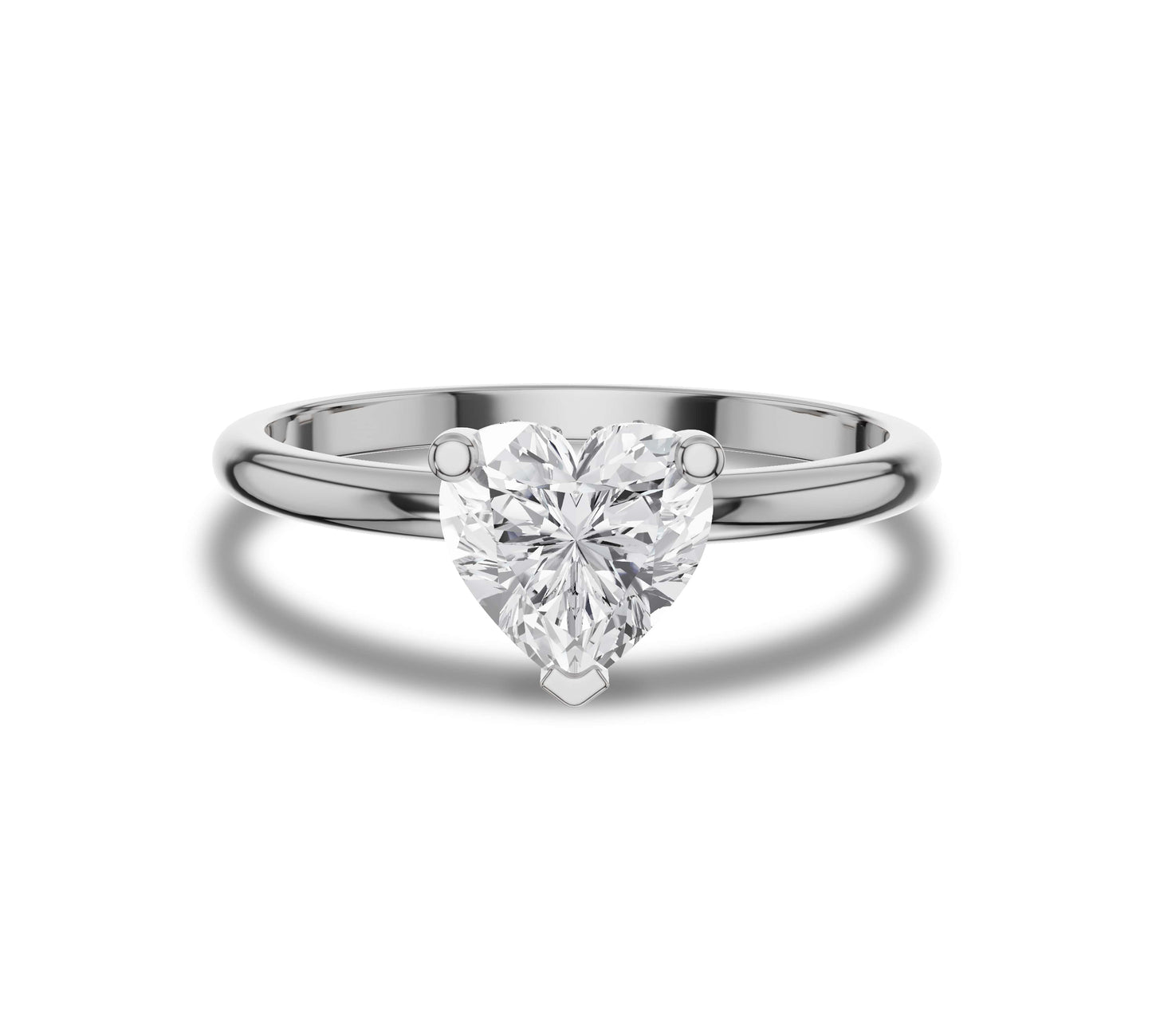 heart diamond white gold ring