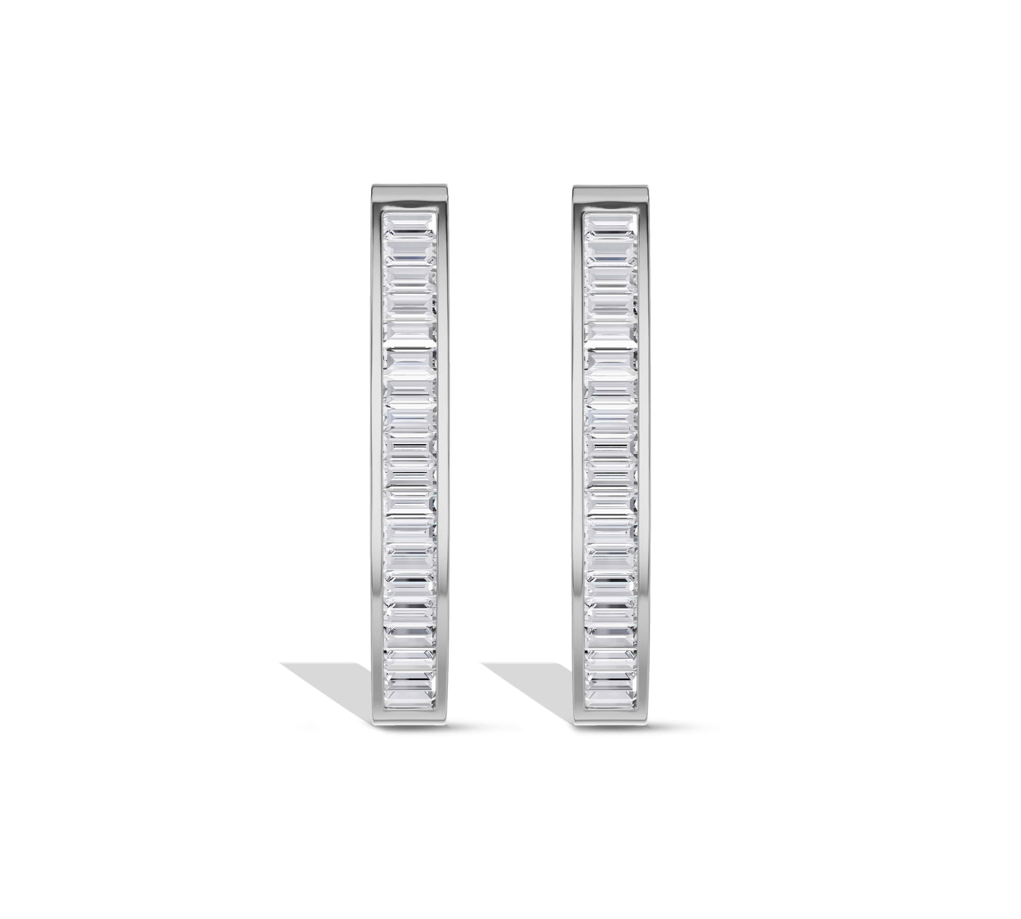 diamond baguette earrings
