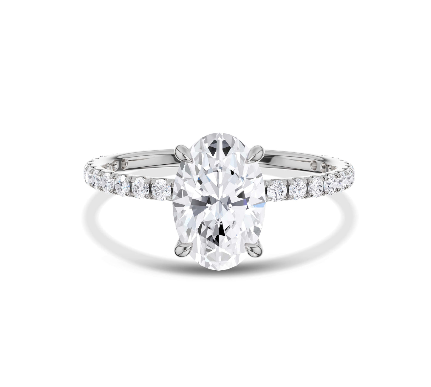 Classic yellow gold engagement ring with lab grown diamond