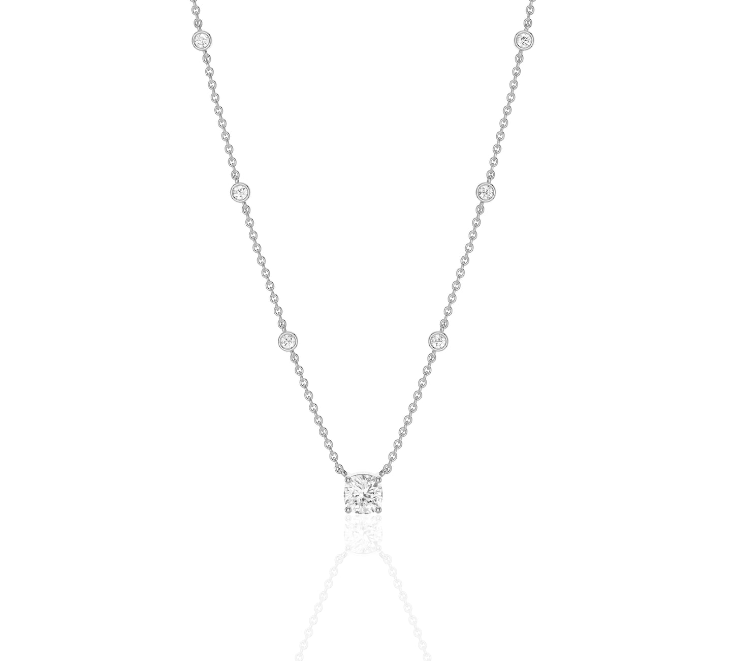 diamond necklace pendant white gold