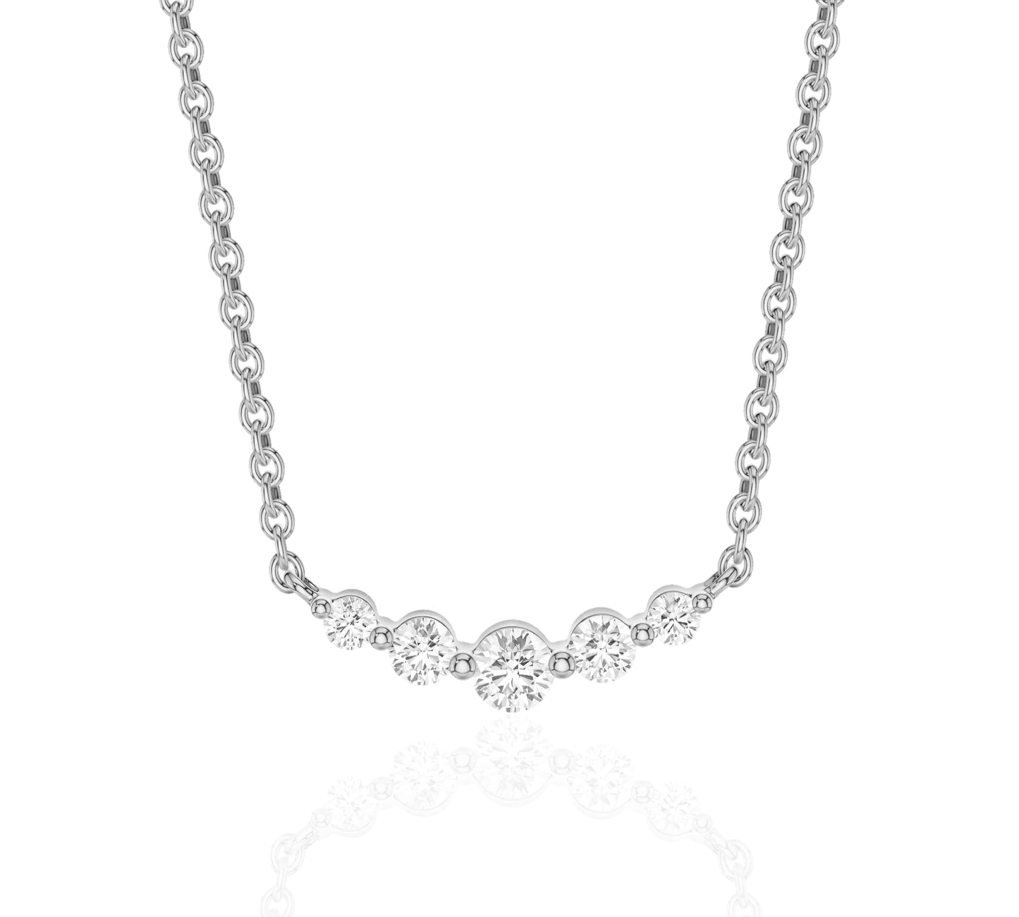 white gold diamond bar necklaces