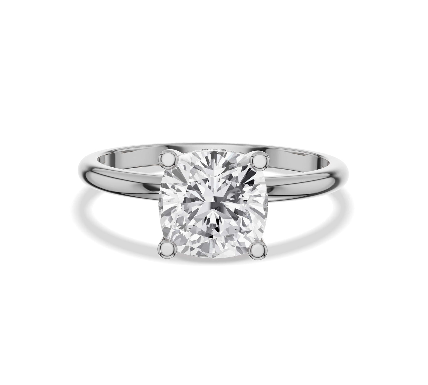 engagement ring with hidden halo