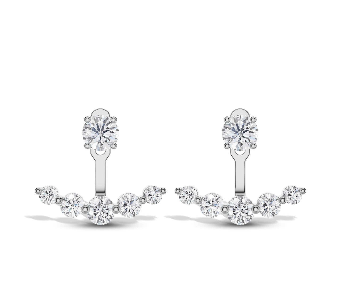 White gold diamond stud jackets elegant look
