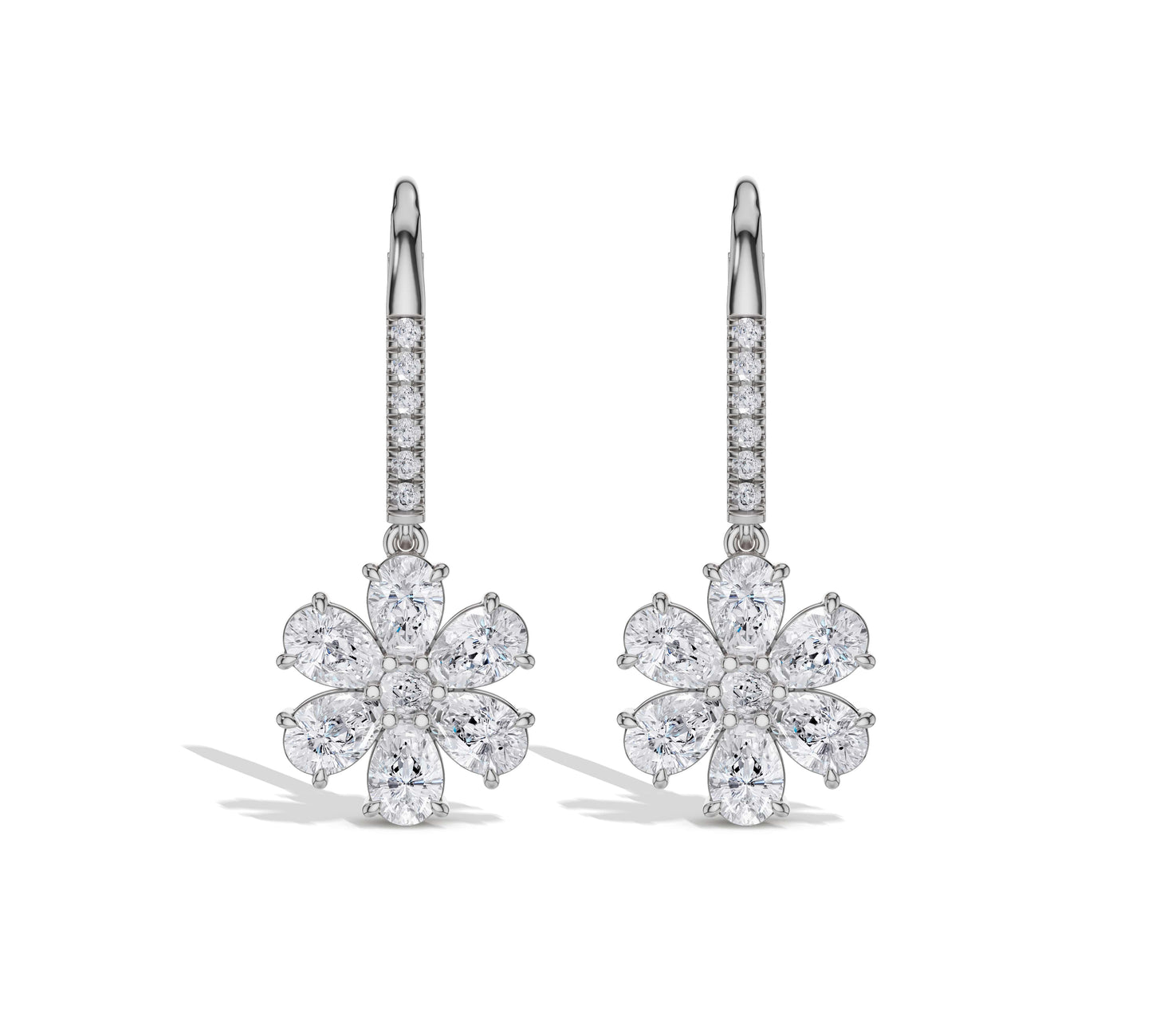 small gold hoop earrings in white gold
