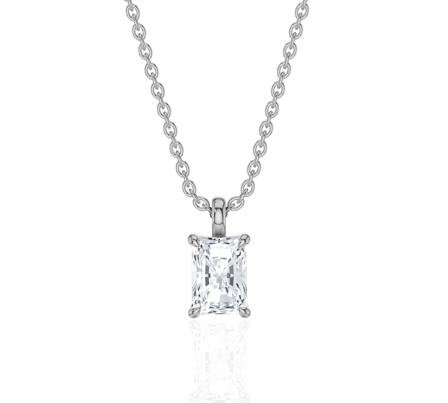 radiant diamond necklace