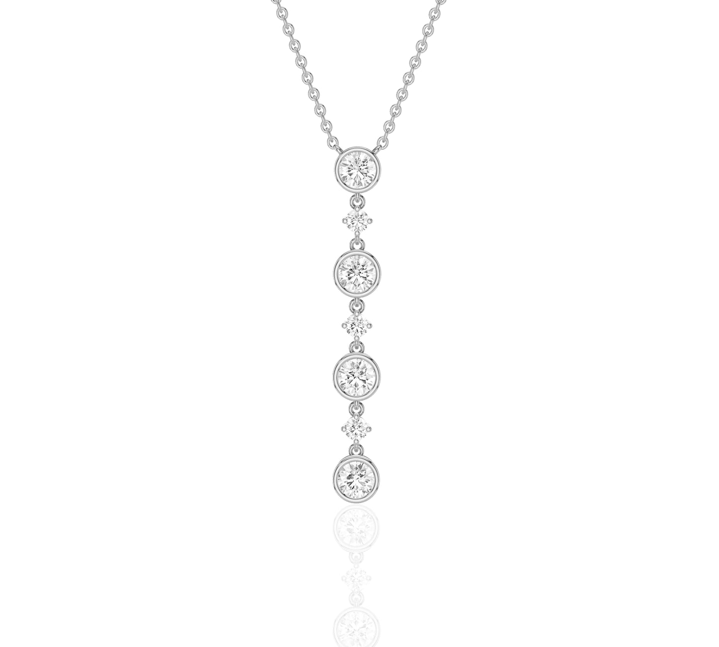 white gold journey necklace