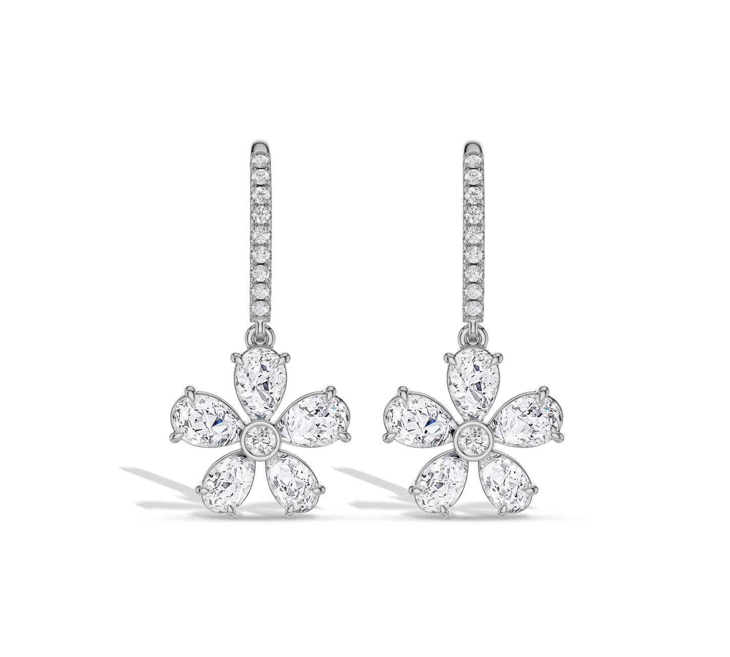 dangle diamond earrings