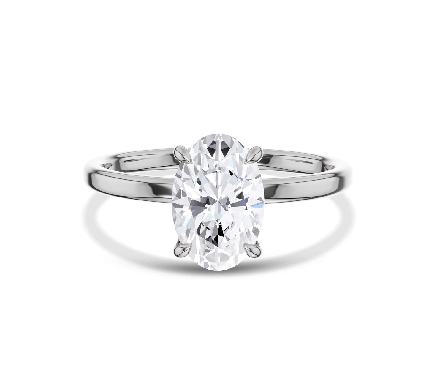 Luxury oval diamond engagement ring setting