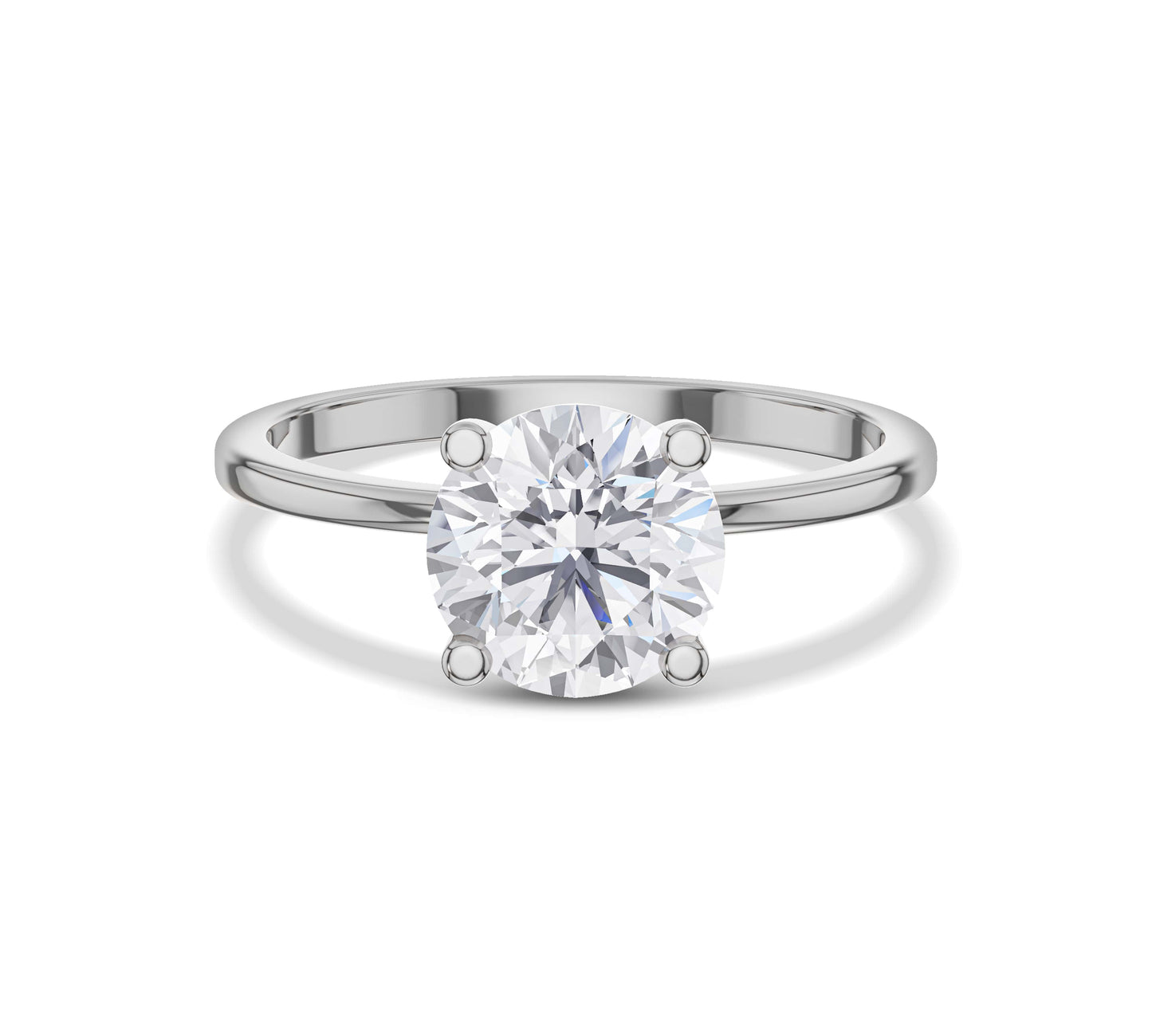 gold solitaire diamond engagement ring