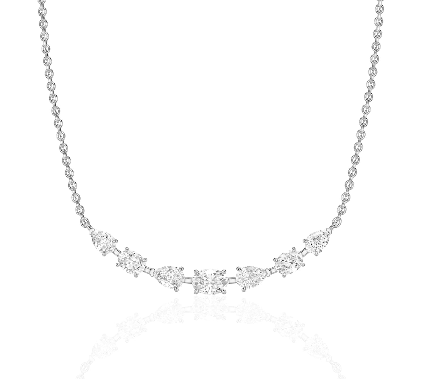 diamond bar necklace white gold