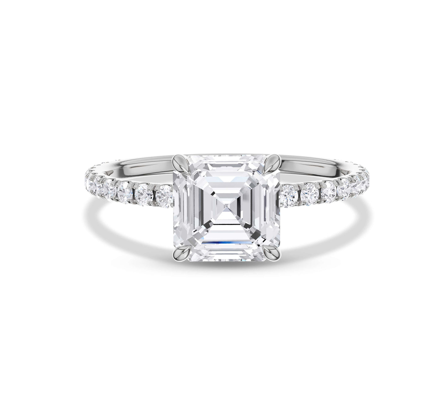 Bridal ring with Ascher cut