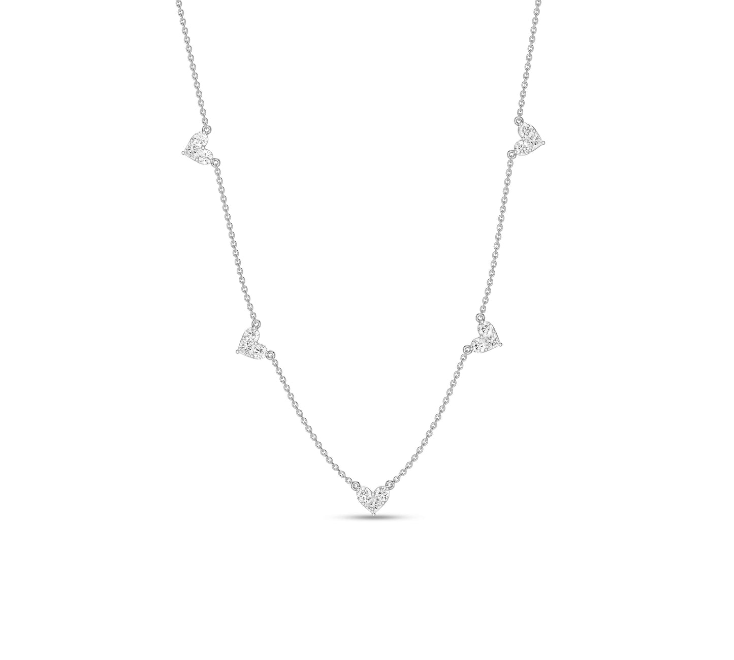 Youthful and charming gold heart necklace