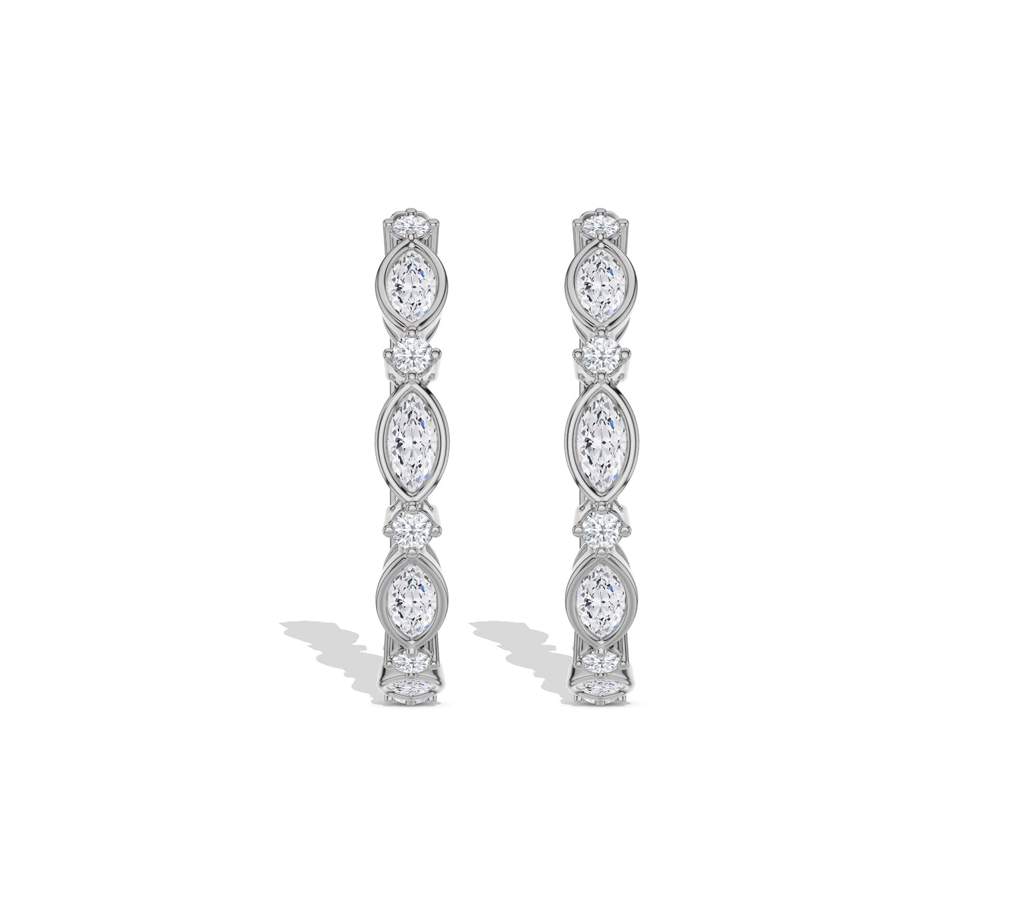 diamond earring hoops
