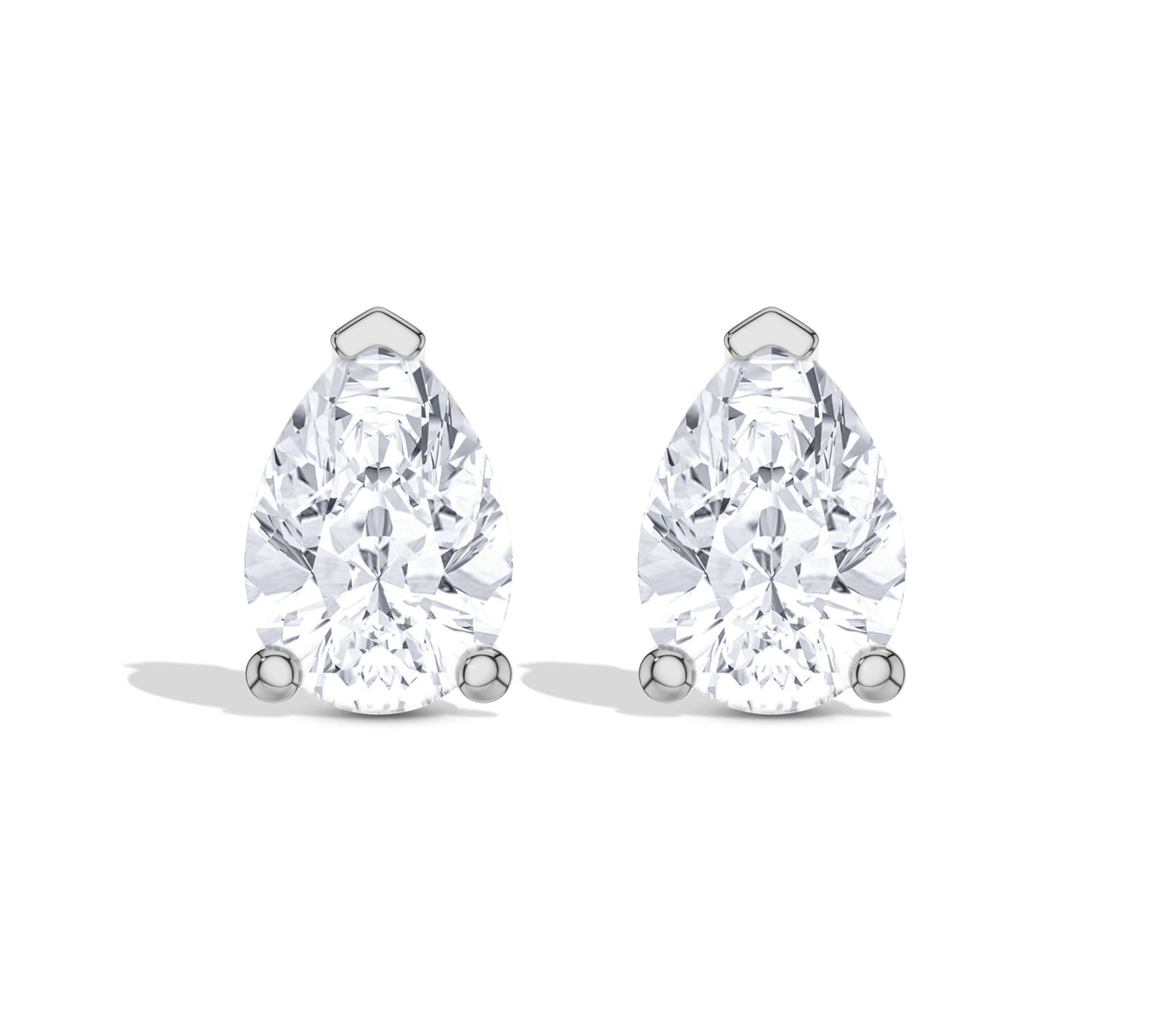 Luxury pear diamond earrings