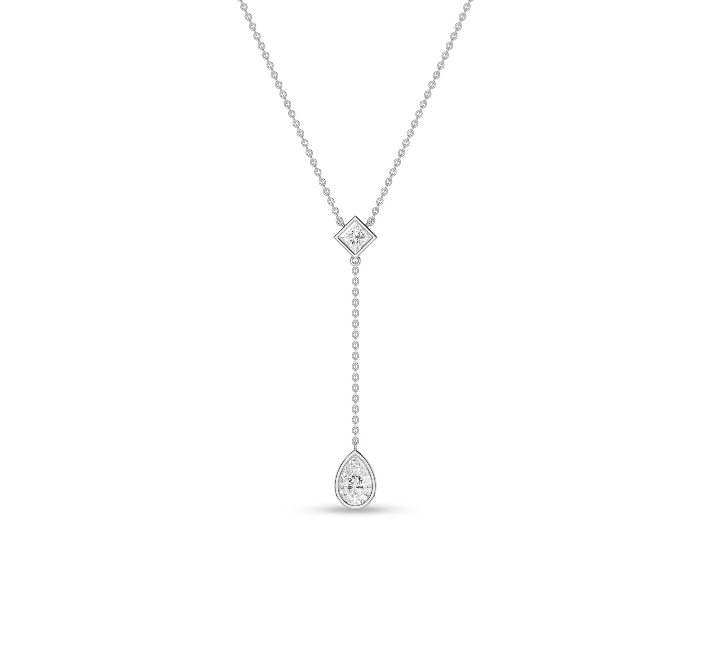 white gold lariat necklace gold