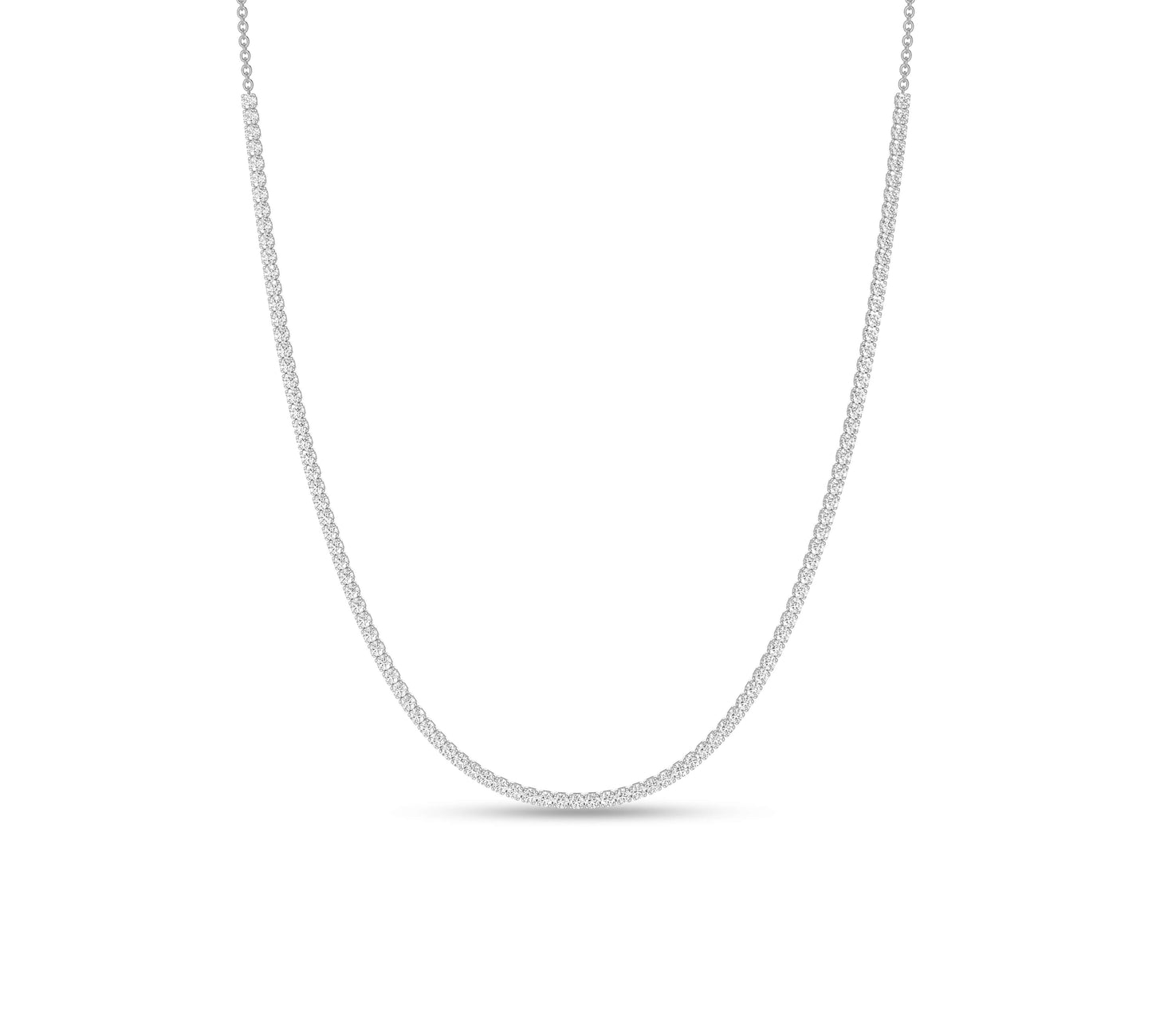 Lab diamond tennis chain in gold for layering