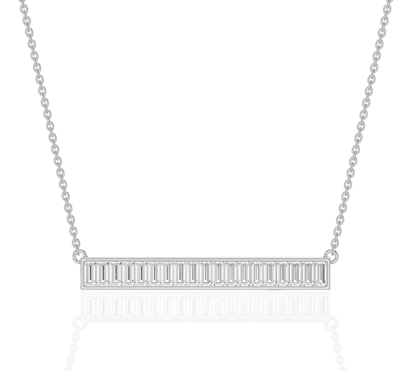 Luxe bar pendant necklace with ethical diamonds