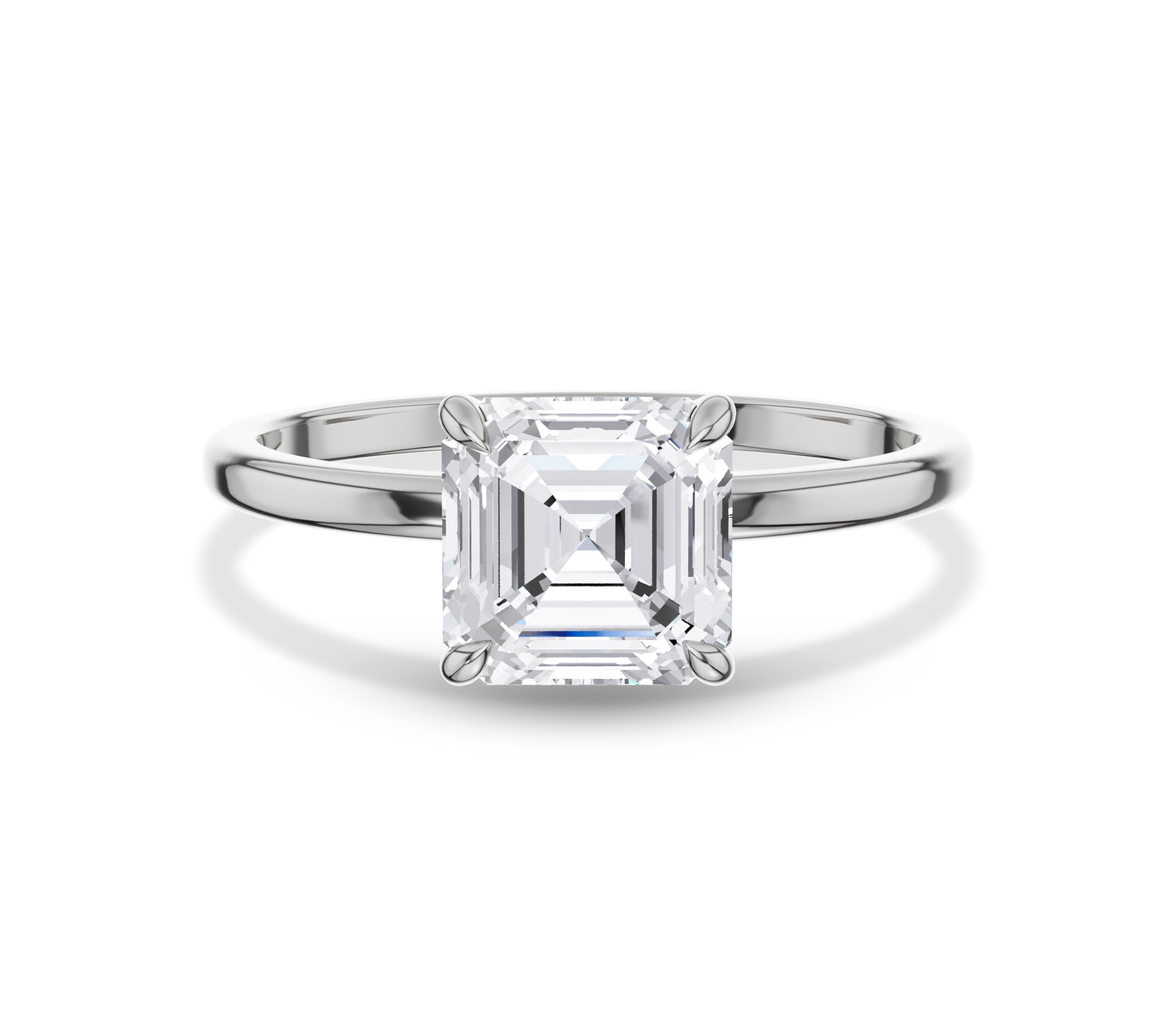 cathedral solitaire engagement ring