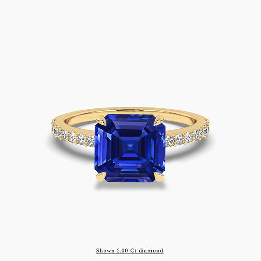 solitaire ring with carat variation + gemstone