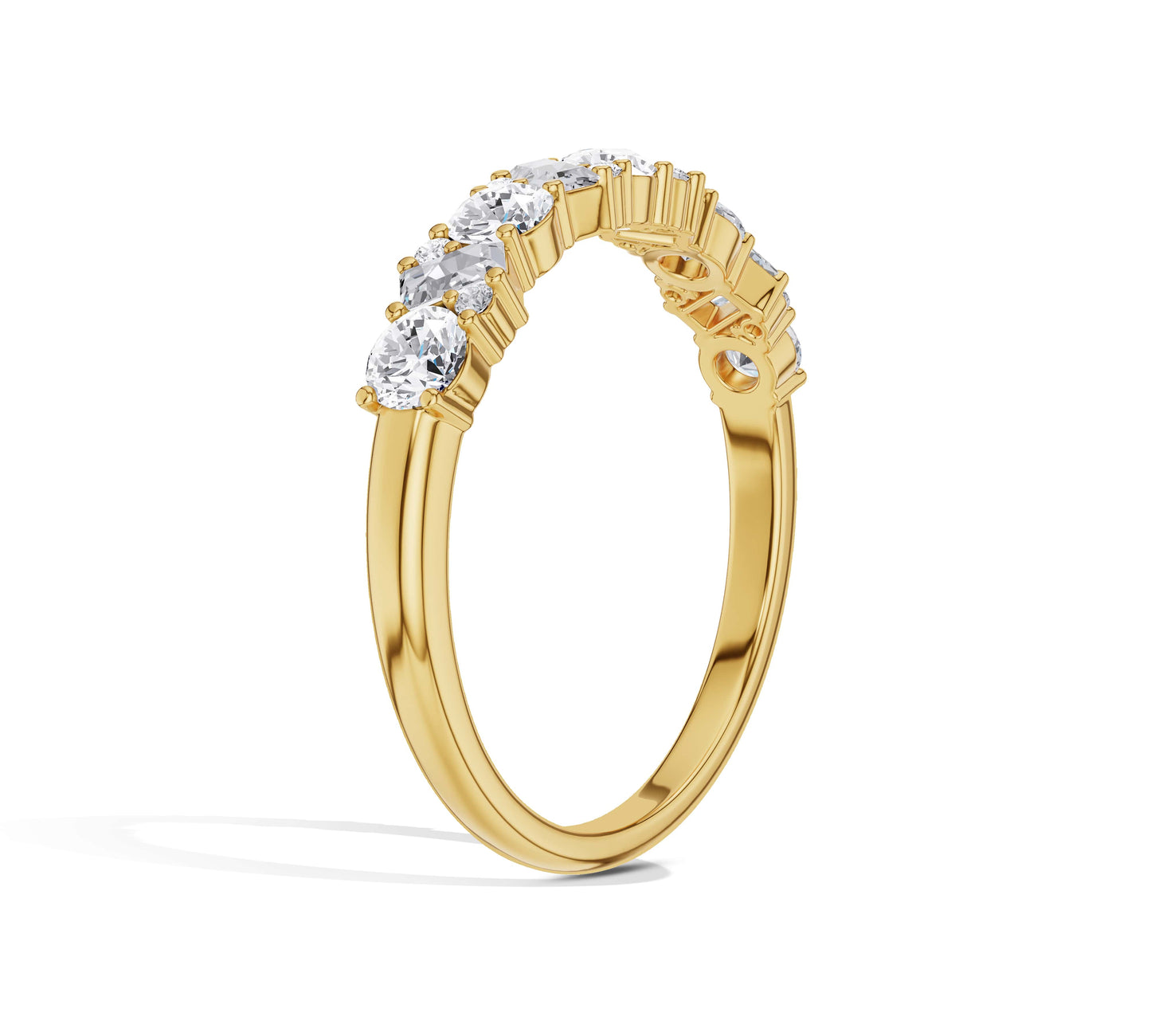 Baguette Round Brilliant Cut Diamond Eternity Band